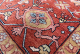 Blue Persian Fine Serapi Hand Knotted Wool Rug - 9' 0" X 11' 11" - Golden Nile