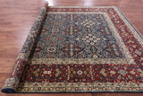 Blue Persian Fine Serapi Hand Knotted Wool Rug - 8' 10" X 12' 1" - Golden Nile
