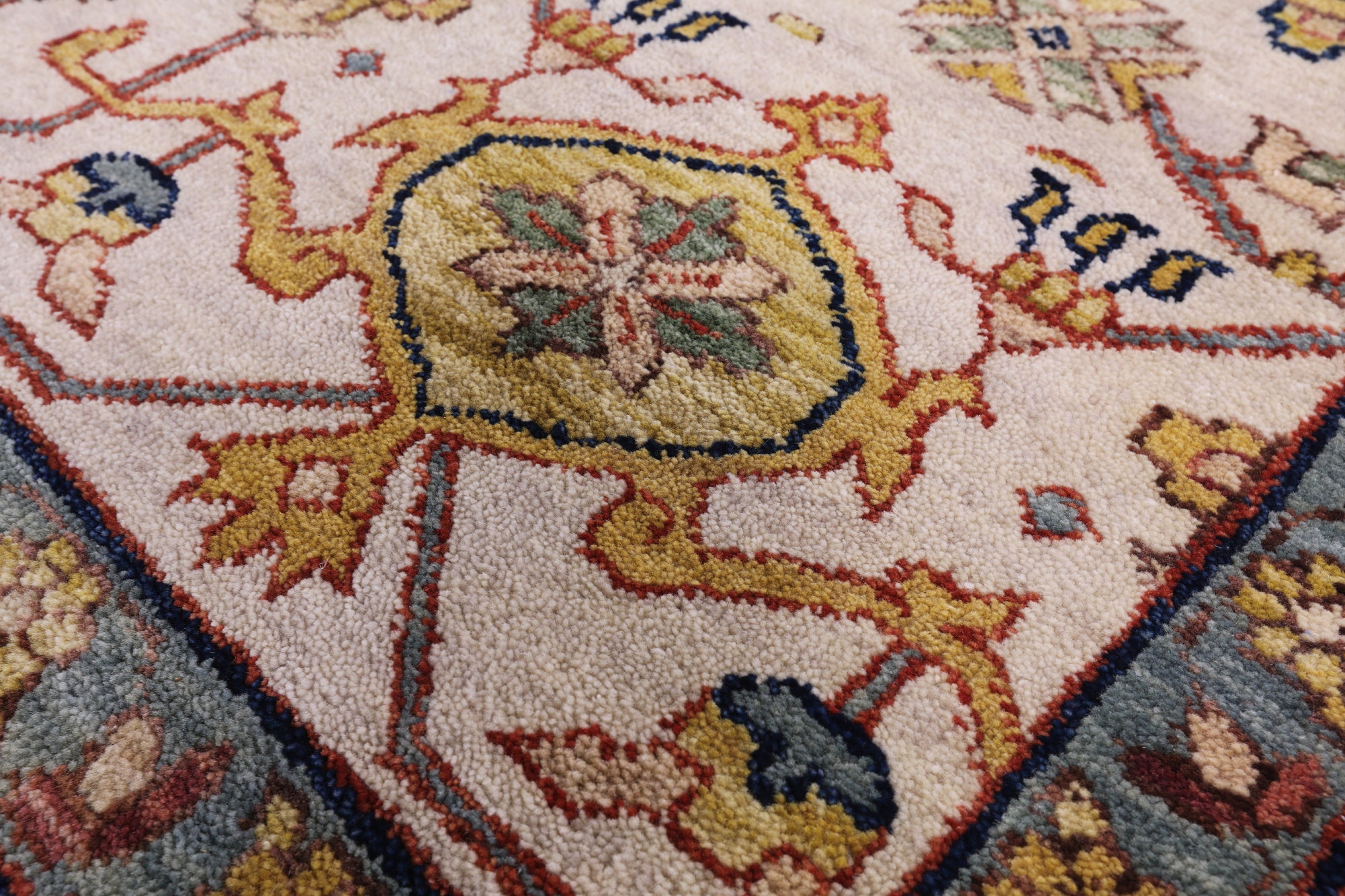 Rust Persian Fine Serapi Hand Knotted Wool Rug - 8' 10" X 11' 11" - Golden Nile