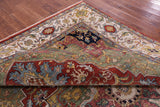Rust Persian Fine Serapi Hand Knotted Wool Rug - 8' 10" X 11' 11" - Golden Nile