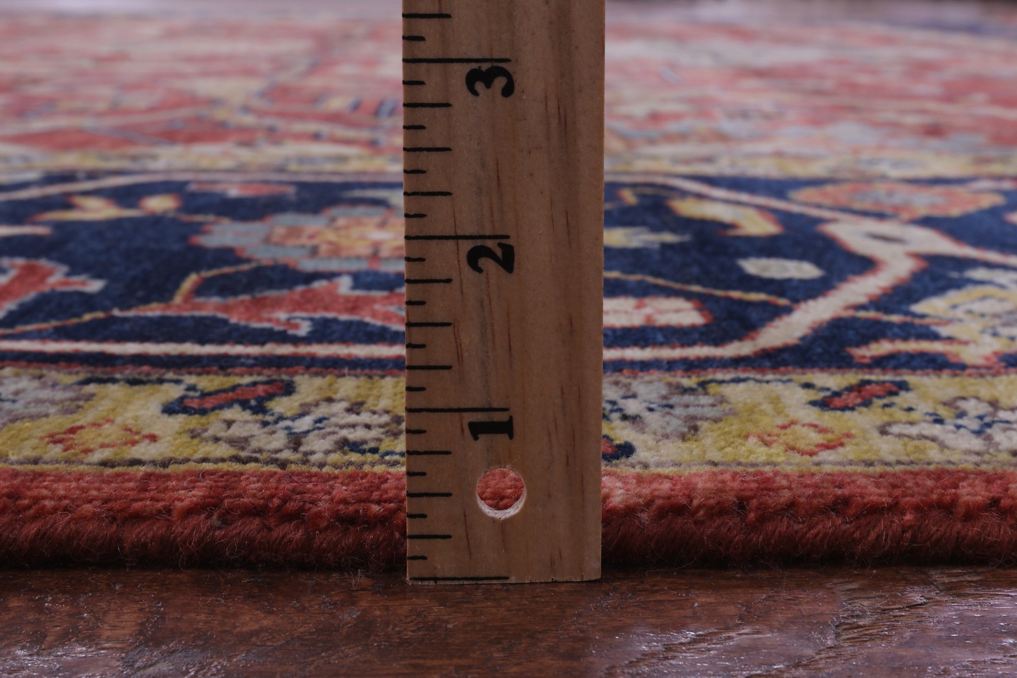 Red Persian Fine Serapi Hand Knotted Wool Rug - 9' 0" X 11' 11" - Golden Nile