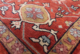 Rust Persian Fine Serapi Hand Knotted Wool Rug - 9' 0" X 11' 10" - Golden Nile