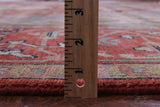 Rust Persian Fine Serapi Hand Knotted Wool Rug - 9' 0" X 11' 10" - Golden Nile