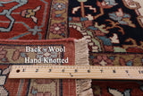 Red Persian Fine Serapi Hand Knotted Wool Rug - 8' 10" X 12' 0" - Golden Nile
