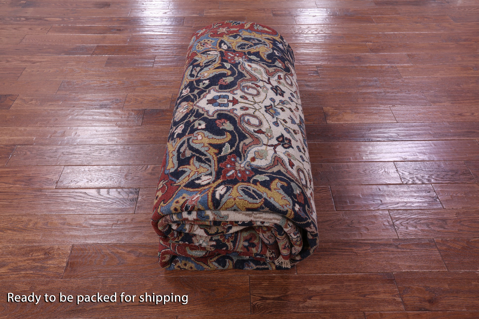 Red Persian Fine Serapi Handmade Wool Rug - 10' 0" X 13' 8" - Golden Nile