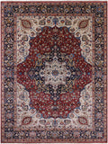 Red Persian Fine Serapi Handmade Wool Rug - 10' 0" X 13' 8" - Golden Nile