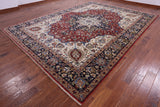 Red Persian Fine Serapi Handmade Wool Rug - 10' 0" X 13' 8" - Golden Nile