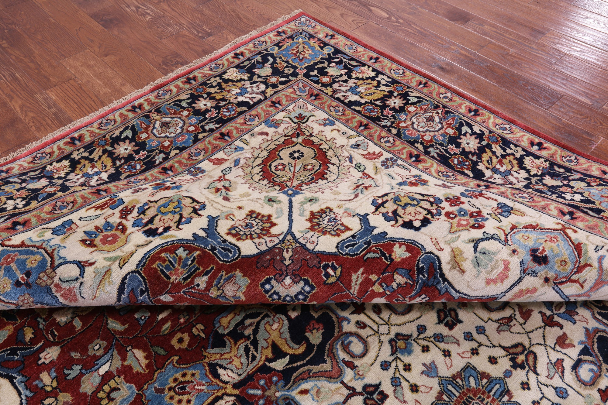 Red Persian Fine Serapi Handmade Wool Rug - 10' 0" X 13' 8" - Golden Nile