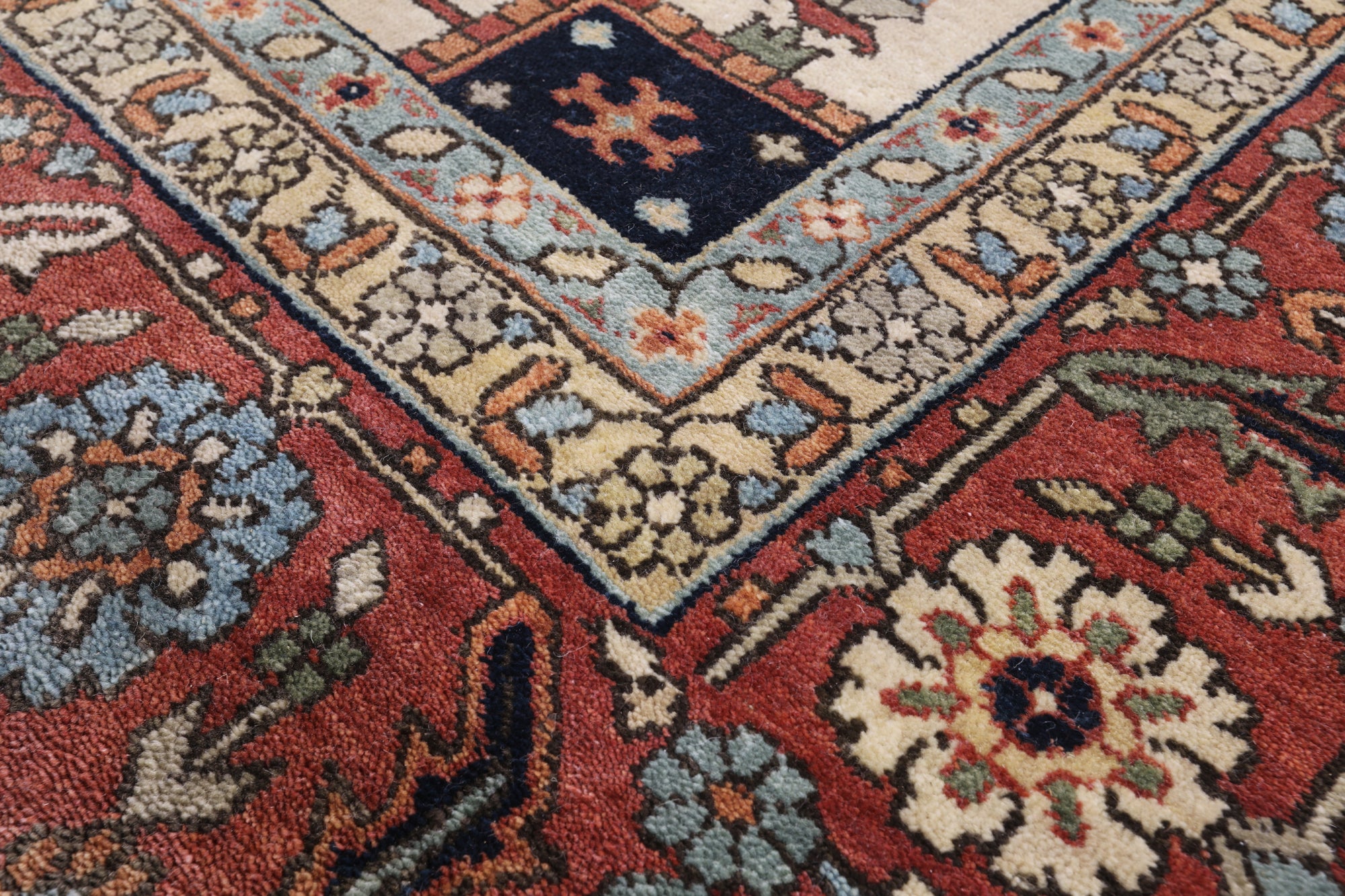 Rust Persian Fine Serapi Hand Knotted Wool Rug - 11' 9" X 14' 9" - Golden Nile