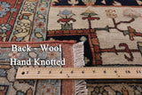 Rust Persian Fine Serapi Hand Knotted Wool Rug - 11' 9" X 14' 9" - Golden Nile