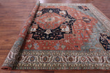 Coral Persian Fine Serapi Handmade Wool Rug - 11' 11" X 14' 11" - Golden Nile