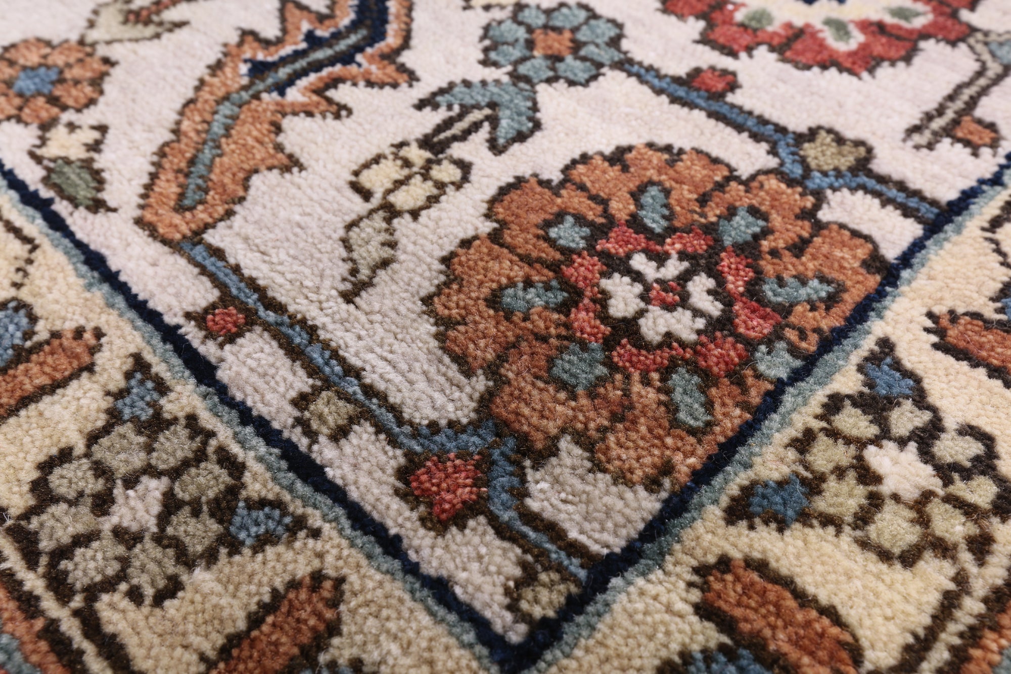 Coral Persian Fine Serapi Handmade Wool Rug - 11' 11" X 14' 11" - Golden Nile