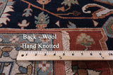 Coral Persian Fine Serapi Handmade Wool Rug - 11' 11" X 14' 11" - Golden Nile