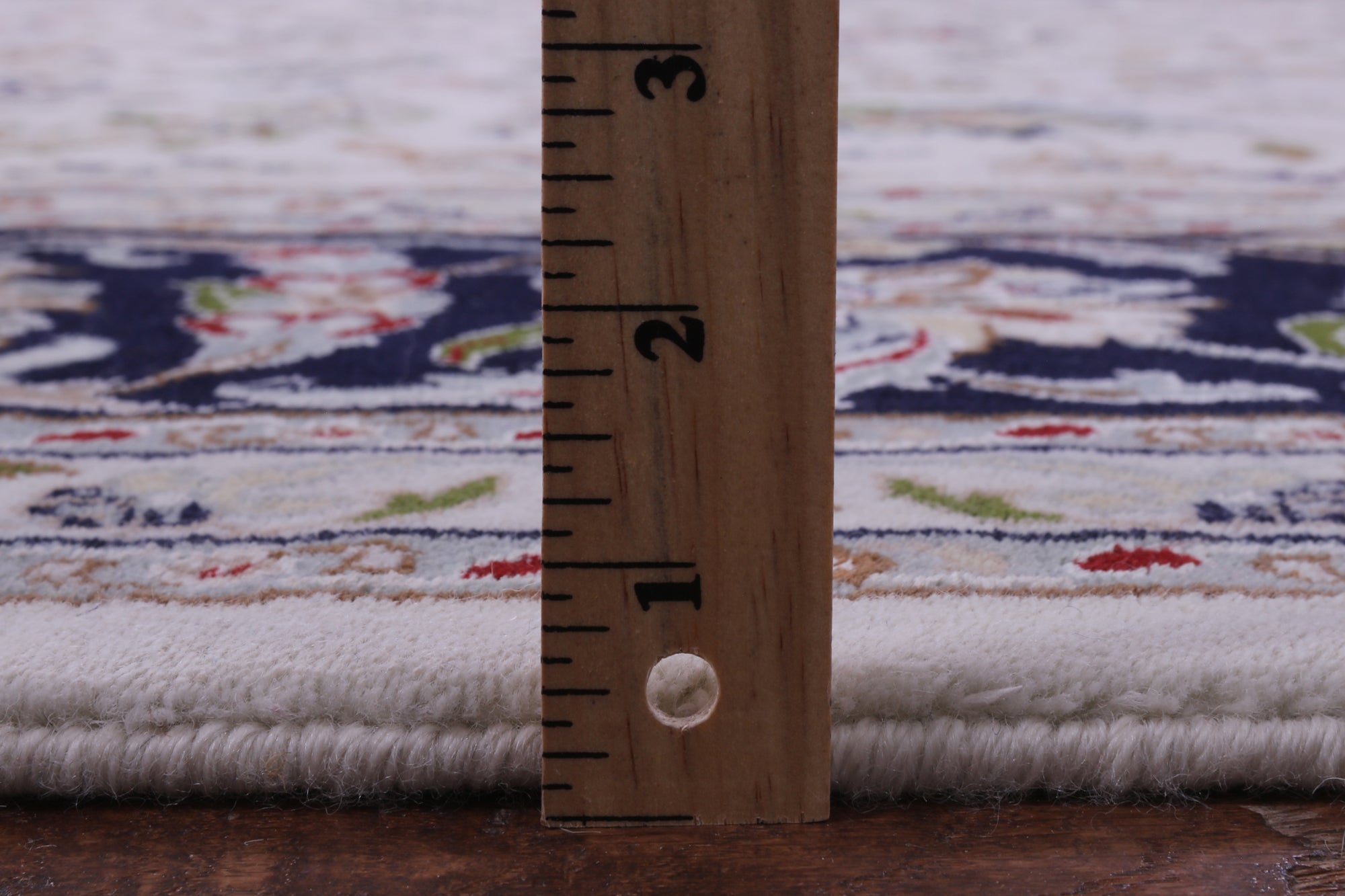 Ivory Persian Nain Hand Knotted Wool & Silk Rug - 9' 0" X 12' 5" - Golden Nile