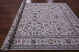 Ivory Persian Nain Hand Knotted Wool & Silk Rug - 8' 2" X 10' 4" - Golden Nile