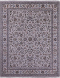 Ivory Persian Nain Hand Knotted Wool & Silk Rug - 8' 2" X 10' 4" - Golden Nile