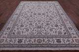Ivory Persian Nain Hand Knotted Wool & Silk Rug - 8' 2" X 10' 4" - Golden Nile
