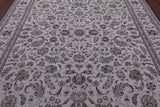 Ivory Persian Nain Hand Knotted Wool & Silk Rug - 8' 2" X 10' 4" - Golden Nile