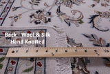 Ivory Persian Nain Hand Knotted Wool & Silk Rug - 8' 2" X 10' 4" - Golden Nile