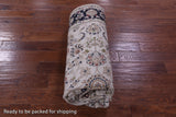 Ivory Persian Nain Hand Knotted Wool & Silk Rug - 5' 10" X 9' 1" - Golden Nile