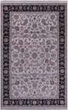 Ivory Persian Nain Hand Knotted Wool & Silk Rug - 5' 10" X 9' 1" - Golden Nile