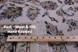 Ivory Persian Nain Hand Knotted Wool & Silk Rug - 5' 10" X 9' 1" - Golden Nile