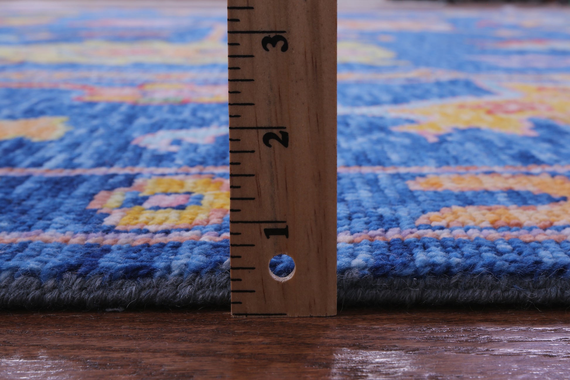 Blue Turkish Oushak Handmade Wool Rug - 12' 4" X 14' 8" - Golden Nile