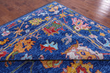 Blue Turkish Oushak Handmade Wool Rug - 12' 4" X 14' 8" - Golden Nile