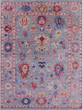 Grey Turkish Oushak Hand Knotted Wool Rug - 10' 2" X 13' 8" - Golden Nile