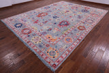Grey Turkish Oushak Hand Knotted Wool Rug - 10' 2" X 13' 8" - Golden Nile
