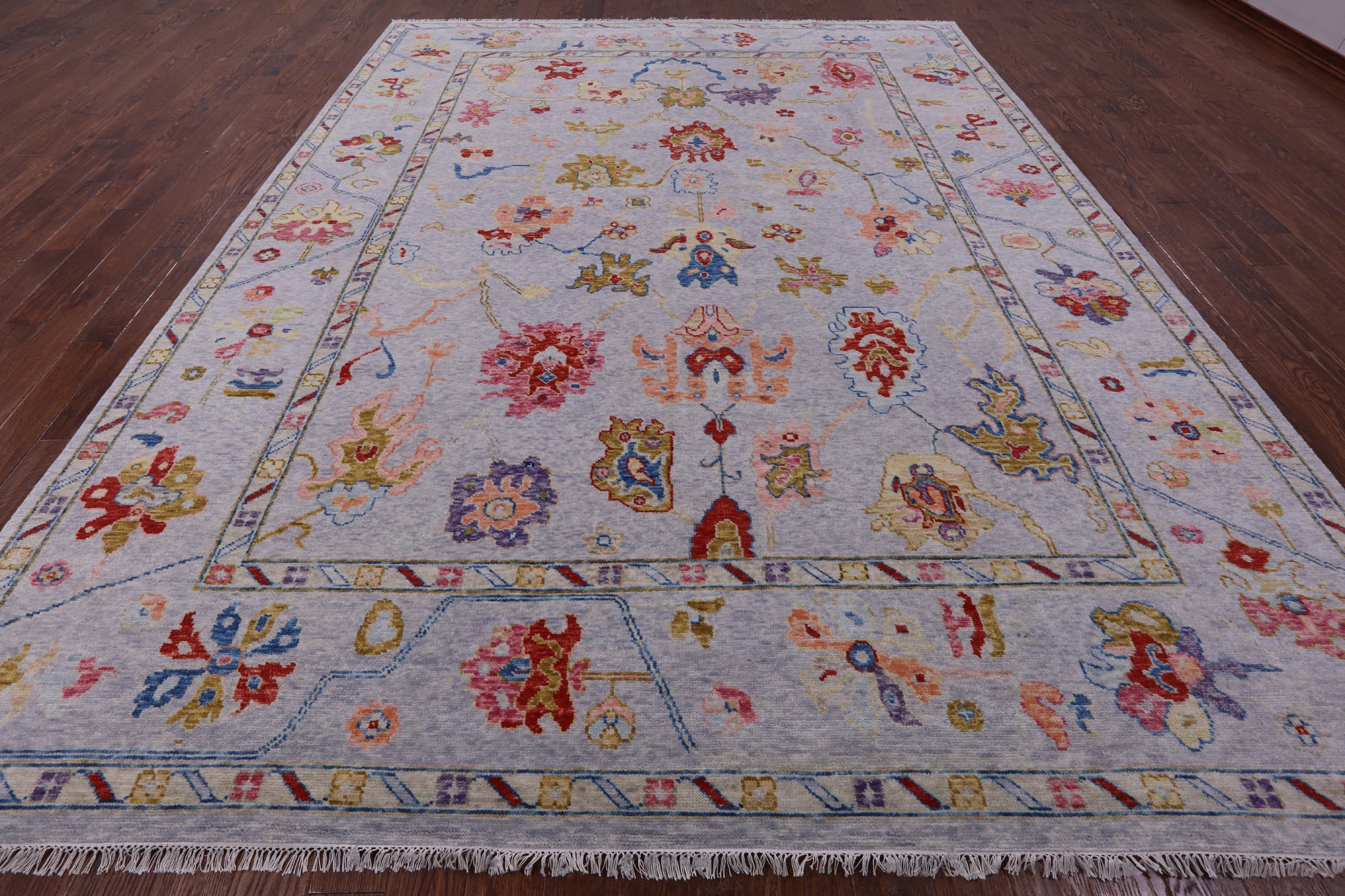 Grey Turkish Oushak Handmade Wool Rug - 10' 4" X 13' 8" - Golden Nile