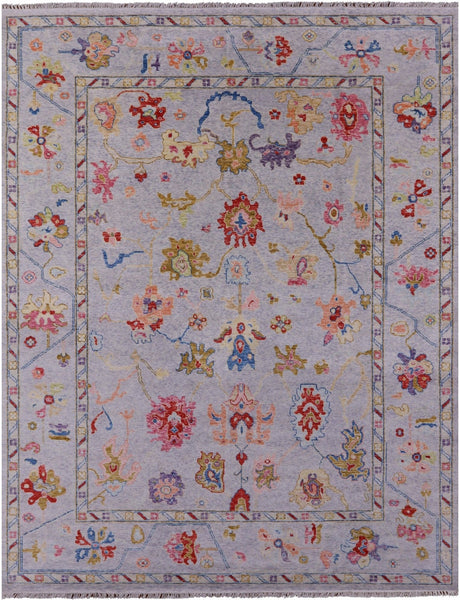 Grey Turkish Oushak Handmade Wool Rug - 10' 4" X 13' 8" - Golden Nile