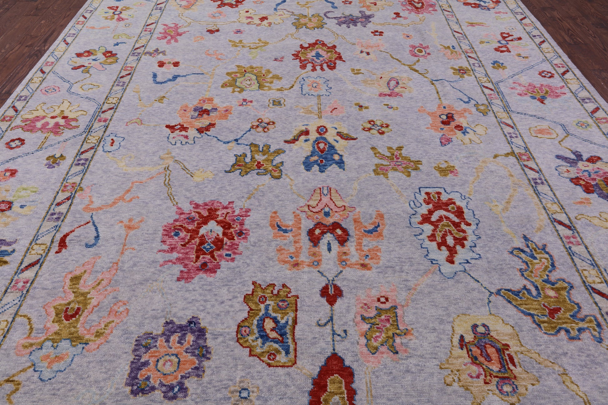 Grey Turkish Oushak Handmade Wool Rug - 10' 4" X 13' 8" - Golden Nile