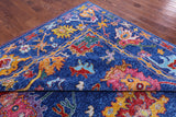 Blue Turkish Oushak Hand Knotted Wool Rug - 10' 4" X 14' 0" - Golden Nile