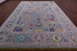 Grey Turkish Oushak Handmade Wool Rug - 10' 5" X 13' 11" - Golden Nile