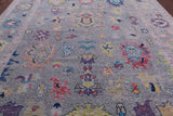 Grey Turkish Oushak Handmade Wool Rug - 10' 5" X 13' 11" - Golden Nile