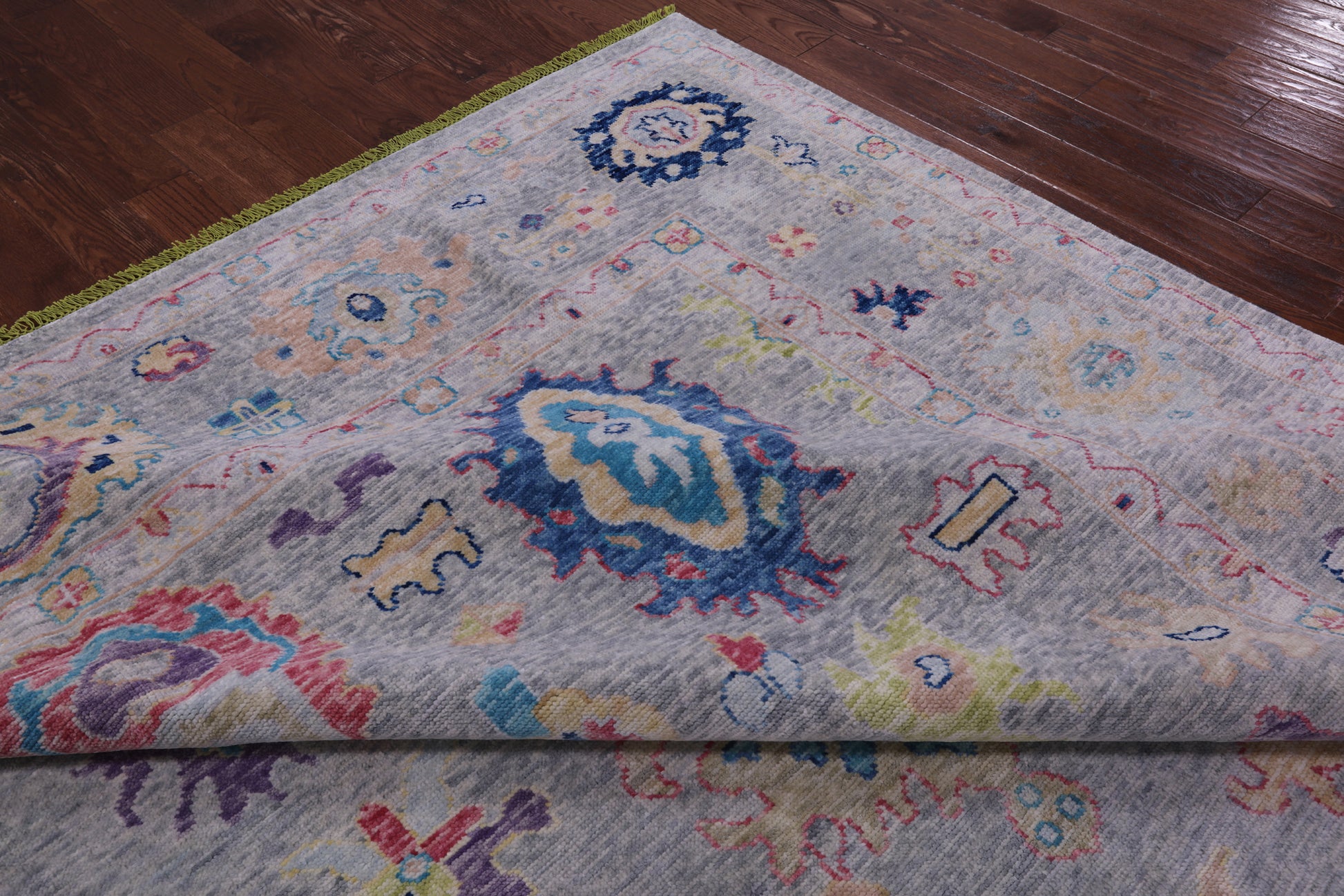 Grey Turkish Oushak Handmade Wool Rug - 10' 5" X 13' 11" - Golden Nile