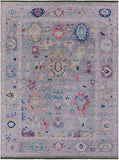 Grey Turkish Oushak Hand Knotted Wool Rug - 10' 3" X 13' 9" - Golden Nile