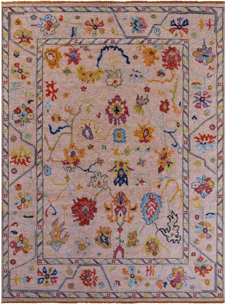 Turkish Oushak Hand Knotted Wool Rug - 10' 4" X 13' 10" - Golden Nile