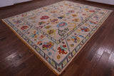 Turkish Oushak Hand Knotted Wool Rug - 10' 4" X 13' 10" - Golden Nile