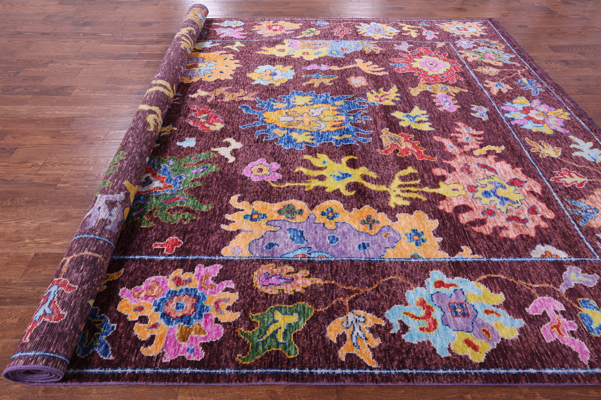Turkish Oushak Hand Knotted Wool Rug - 10' 4" X 14' 0" - Golden Nile