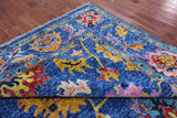Blue Turkish Oushak Hand Knotted Wool Rug - 10' 0" X 13' 9" - Golden Nile