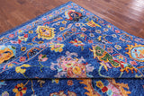 Blue Turkish Oushak Handmade Wool Rug - 9' 10" X 13' 9" - Golden Nile