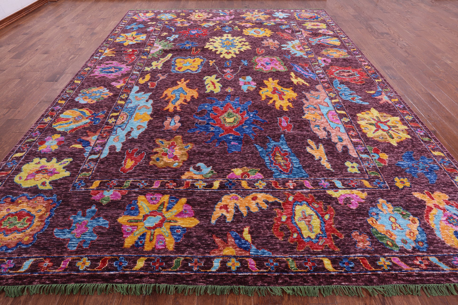Turkish Oushak Handmade Wool Rug - 10' 3" X 13' 8" - Golden Nile