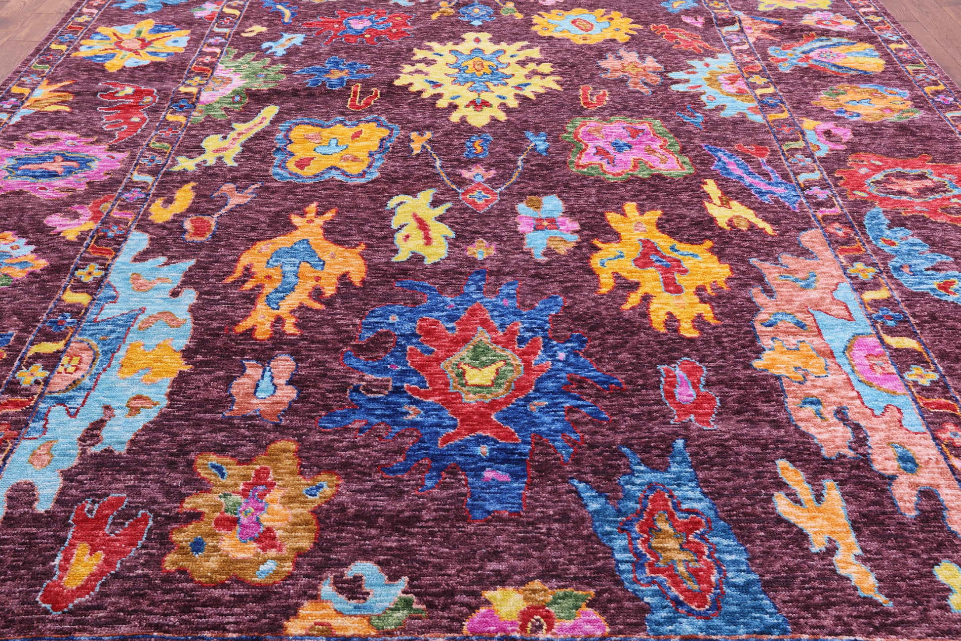 Turkish Oushak Handmade Wool Rug - 10' 3" X 13' 8" - Golden Nile