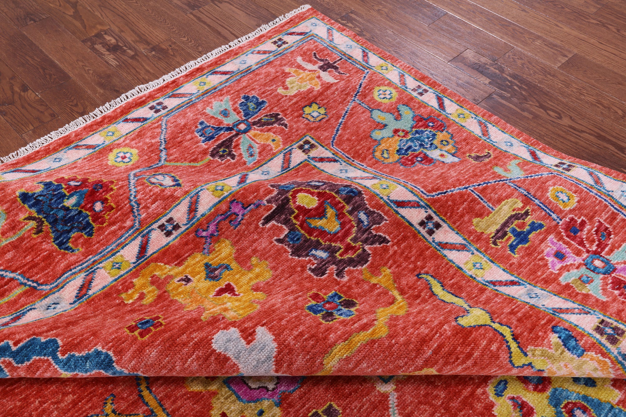 Turkish Oushak Hand Knotted Wool Rug - 10' 4" X 13' 8" - Golden Nile