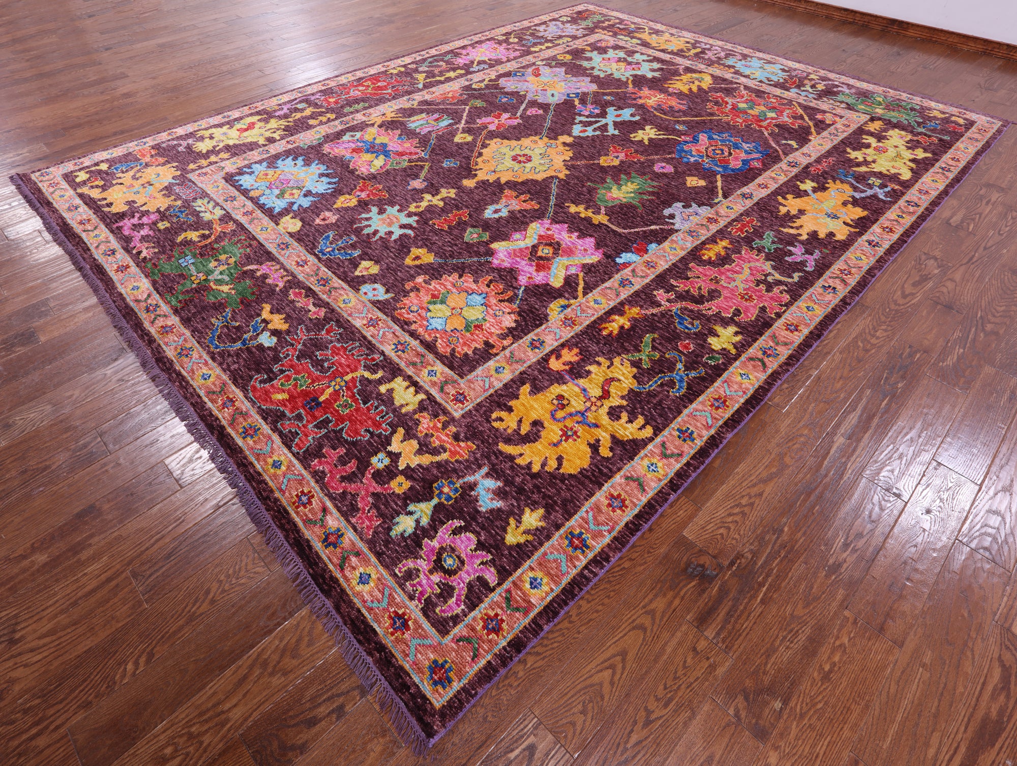 Turkish Oushak Hand Knotted Wool Rug - 10' 5" X 13' 9" - Golden Nile