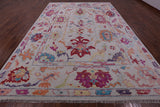 Ivory Turkish Oushak Hand Knotted Wool Rug - 10' 0" X 14' 4" - Golden Nile
