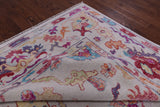 Ivory Turkish Oushak Hand Knotted Wool Rug - 10' 0" X 14' 4" - Golden Nile