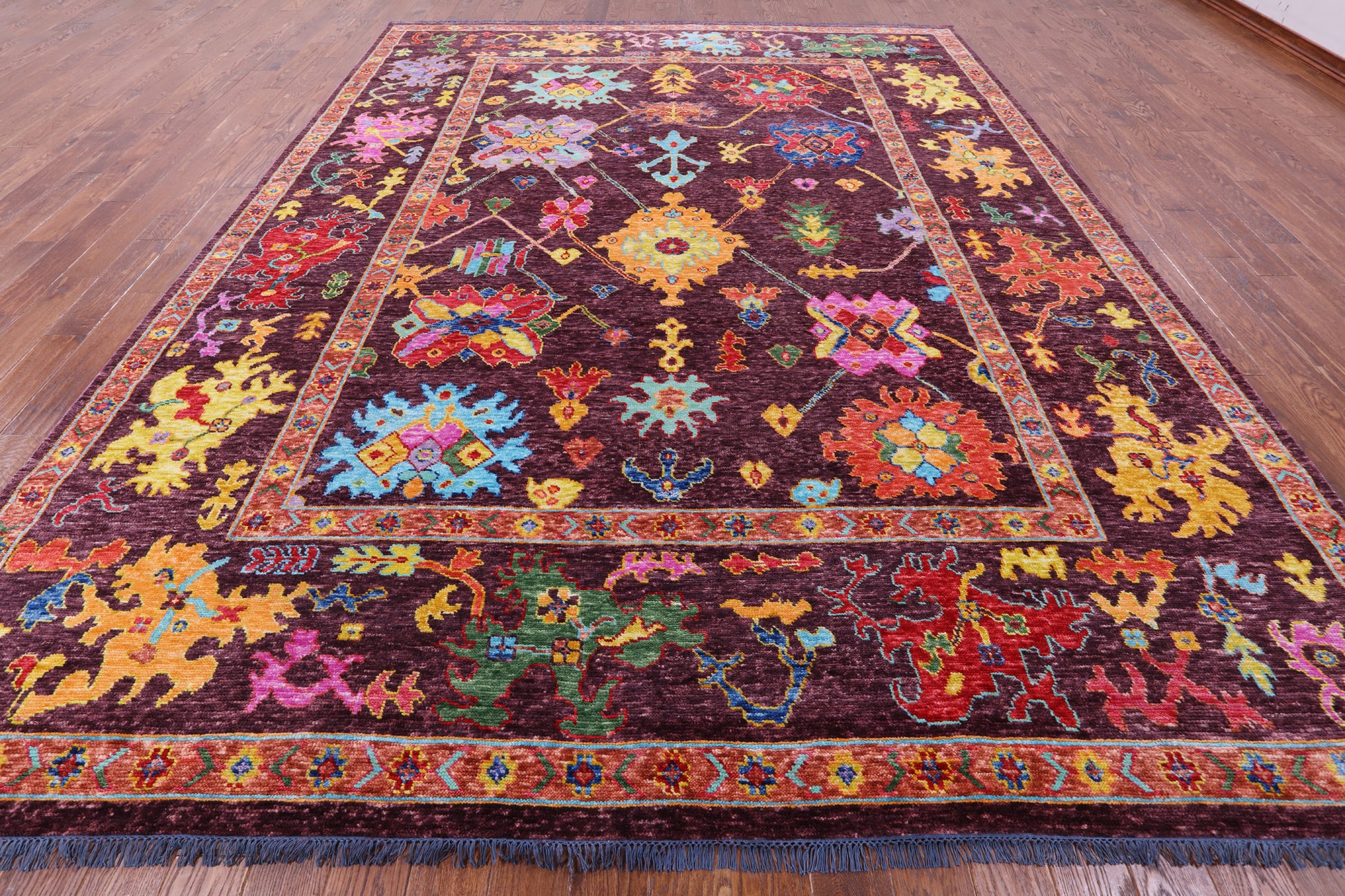 Turkish Oushak Handmade Wool Rug - 10' 2" X 13' 4" - Golden Nile